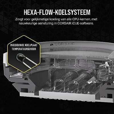 Raffreddamento ad acqua - CORSAIR - iCUE LINK XC7 RGB ELITE per presa Intel 1700 e AMD AM4/AM5 - Bianco