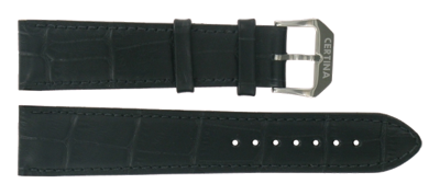Horlogeband Certina C600015907 Leder Zwart 21mm