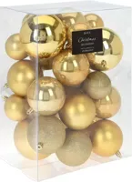 Overige Merken Kerstballen 26 stuks goud - thumbnail