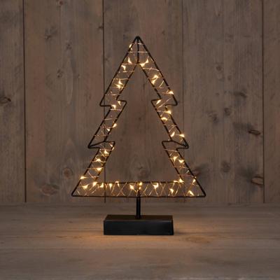B.O.T. Indoor Black Tree 24X35,5 cm40Led Classic kerstverlichting Anna's Collection - Annas collection