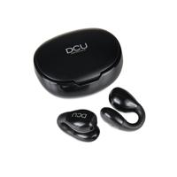 DCU TECNOLOGIC - Bluetooth 5.3 Clip Buds hoofdtelefoon - Draadloos - Meerpuntsverbinding - 7 uur ononderbroken gebruikstijd (eenmalig opladen) meer dan 30 uur met oplaadcase. Kleur: Zwart - thumbnail