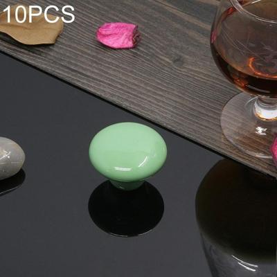 10 stuks 38mm moderne literaire kleur geglazuurde keramische kabinet lade handvat (groen)