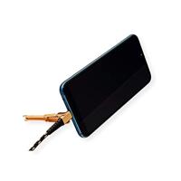 ROLINE GOLD USB 2.0 synchronisatie- en oplaadkabel, USB-A/USB-C, met steun, 1 m - thumbnail