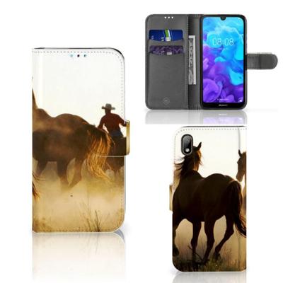Huawei Y5 (2019) | Telefoonhoesje | Met pasjeshouder | Design Cowboy Huawei Y5 (2019) | Telefoonhoesje | Met pasjeshouder | Design Cowboy