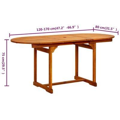 Tuintafel (150-200)x100x75 cm massief acaciahout Tuintafel (150-200)x100x75 cm massief acaciahout