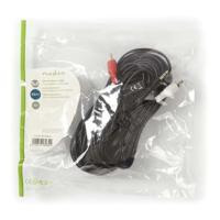 Stereo-Audiokabel | 3,5 mm Male - 2x RCA Male | 15 m | Zwart - thumbnail