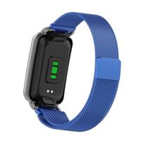 Milanese loop bandje met case - Blauw - Xiaomi Smart Band 7 Pro - thumbnail