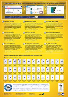 Etiket Avery Zweckform 3650 48x21mm wit 5200 etiketten Etiket Avery Zweckform 3650 48x21mm wit 5200 etiketten