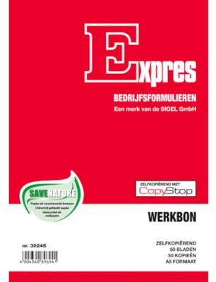 Sigel Expres werkbonblok, ft A5, Nederlands, dupli (50 x 2 vel)