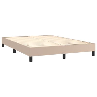 Boxspring met matras kunstleer cappuccinokleurig 140x200 cm