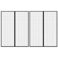 VidaXL Insectendeurgordijnen 2 st magnetisch 230x160 cm zwart - thumbnail