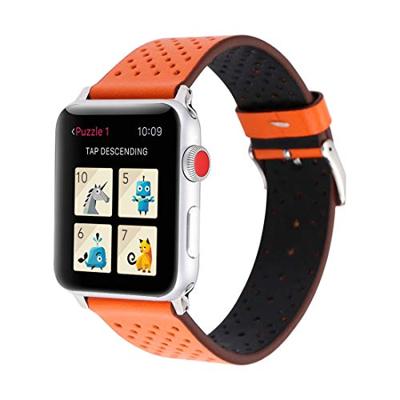 Dot Pattern Leren bandje - Oranje - Geschikt voor Apple Watch 44mm / 45mm / 46mm / 49mm Dot Pattern Leren bandje - Oranje - Geschikt voor Apple Watch 44mm / 45mm / 46mm / 49mm