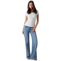 Guess Logo Lace T-Shirt Dames Lichtblauw - Maat XS - Kleur: Lichtblauw | Soccerfanshop - thumbnail