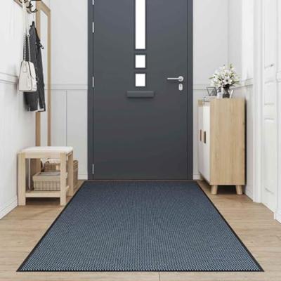 Deurmat 115x500 cm blauw