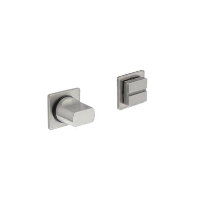 Intersteel Rozet vierkant met toilet-badkamersluiting zelfklevend minimalistisch 30x2,5mm - RVS