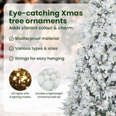 VidaXL Kunstmatige inklapbare kerstboom wit 180 cm pe en pvc