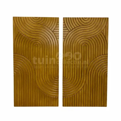 Wanddecoratie Tweeluik Hout 80x80cm Wanddecoratie Tweeluik Hout 80x80cm