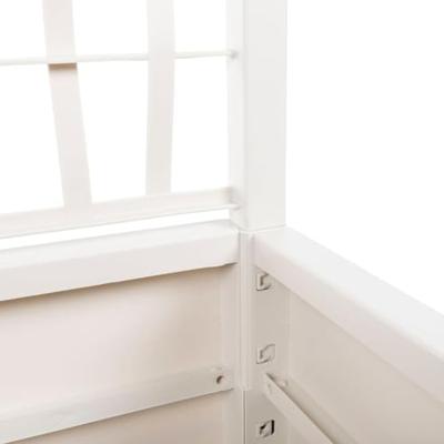 VidaXL Plantenbak met latwerk 80x36x140 cm polypropeen wit