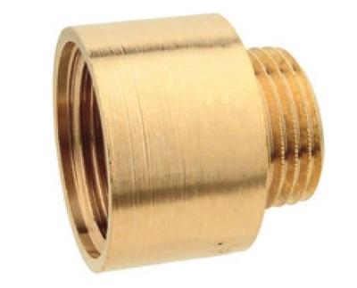 Kirchhoff Messing kraanverlengstuk, blank, 1/2" x 80 mm - 989317455