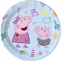 Globos Papieren bordjes fsc peppa pig, 8st. - thumbnail