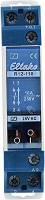 Eltako R12-110-24V Schakelrelais Nominale spanning: 24 V Schakelstroom (max.): 8 A 1x NO, 1x NC 1 stuk(s) Eltako R12-110-24V Schakelrelais Nominale spanning: 24 V Schakelstroom (max.): 8 A 1x NO, 1x NC 1 stuk(s)