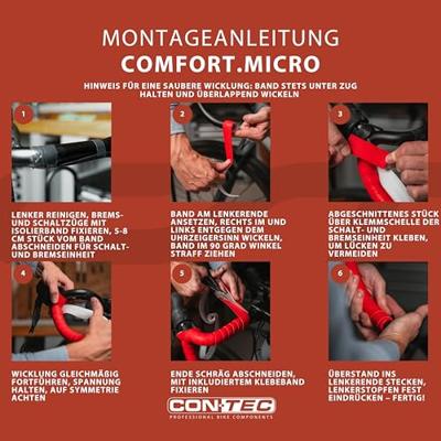 CONTEC stuurlint "comfort.micro" ct bar tape comfort.micro 200mm red