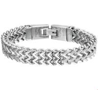 Armband staal zilverkleurig 10 mm 21,5 cm - thumbnail