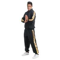 Rapper Outfit Zwart/Goud Volwassenen 2-Delig - thumbnail