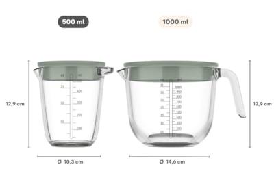 Mepal Maatbeker met deksel - chef it - chalk - 500ml Mepal Maatbeker met deksel - chef it - chalk - 500ml