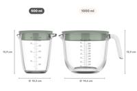 Mepal Maatbeker met deksel - chef it - chalk - 500ml - thumbnail