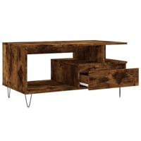 Salontafel 90x49x45 cm bewerkt hout gerookt eikenkleurig - thumbnail
