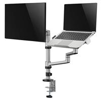 My Wall HL52L Monitor-tafelbeugel 1-voudig 43,2 cm (17) - 81,3 cm (32) Zilver In hoogte verstelbaar, Draaibaar, Laptophouder - thumbnail