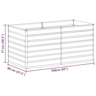 Verhoogde plantenbak Licht Bruin 160 x 80 x 77 cm