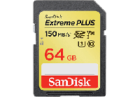 Sandisk Extreme PLUS flashgeheugen 64 GB SDXC Klasse 3 UHS-I - thumbnail