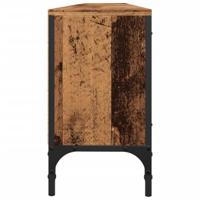Tv-meubel met lade 200x25x44 cm bewerkt hout oud houtkleurig - thumbnail