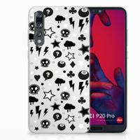 Silicone Back Case Huawei P20 Pro Silver Punk - thumbnail