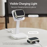ESR voor Airpods Pro 2 hoesje, Airpods Pro hoes ontworpen voor MagSafe, Orbit Hybrid Cover met HaloLock compatibel met AirPods Pro (2023/2022/2019,2e/1e generatie), hybride valbescherming, zilver - thumbnail