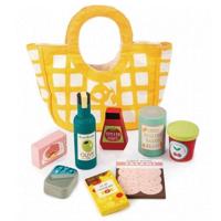 Tender Toys Houten Boodschappen + Canvas Tas - thumbnail