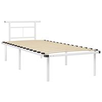 Bedframe metaal wit 90x200 cm - thumbnail
