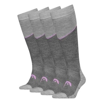HEAD Skisokken Kneehigh 2-pack Light Grey Melange / Lilac-35/38