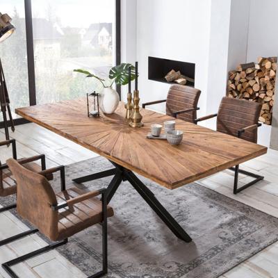 Artistiq Eettafel 'Latonja' Teakhout, 160 x 90cm, kleur Zwart