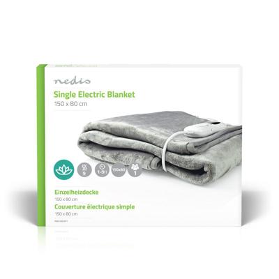 Nedis PEBL130CWT1 Elektrische Deken Onderdeken 150 X 80 Cm 9 Heat Settings Indicator Light Overheat Protection