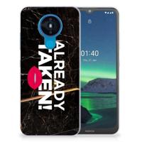 Nokia 1.4 | Siliconen hoesje | met naam Already Taken Black - thumbnail