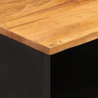 Tv-meubel 100x33,5x46 cm massief mangohout bruin en zwart - thumbnail