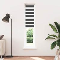 VidaXL Zebra rolgordijn 40x200 cm stofbreedte 35,9 cm zwart - thumbnail