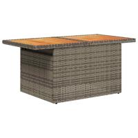 6-delige Loungeset met kussens poly rattan acacia grijs - thumbnail