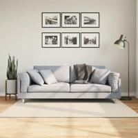 VidaXL Vloerkleed istan hoogpolig glanzend 120x170 cm crèmekleurig - thumbnail