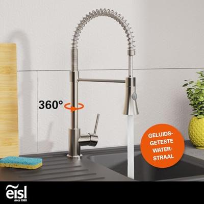 EISL LEON mengkraan keuken met uittrekbare sproeier | nickel - NI183ESCRNI-PR NI183ESCRNI-PR