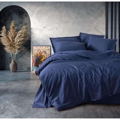 Beddengoedset - 1 dekbedovertrek 220 x 240 cm + 2 kussenslopen 60 x 60 cm - 100% katoen - Blauw