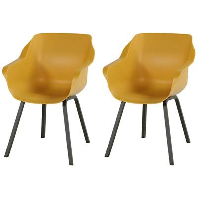 Hartman Dining Tuinstoel Sophie Element Geel 2 stuks